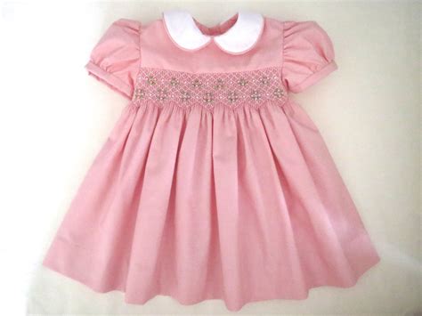 pink smocked dress baby